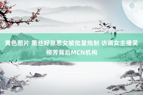 黄色图片 黑丝好意思女被批量炮制 访谒女主播吴柳芳背后MCN机构