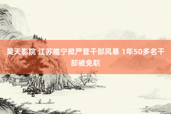 昊天影院 江苏睢宁掀严管干部风暴 1年50多名干部被免职