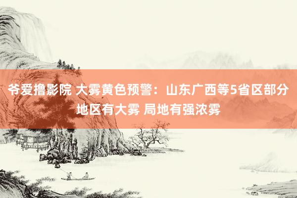 爷爱撸影院 大雾黄色预警：山东广西等5省区部分地区有大雾 局地有强浓雾