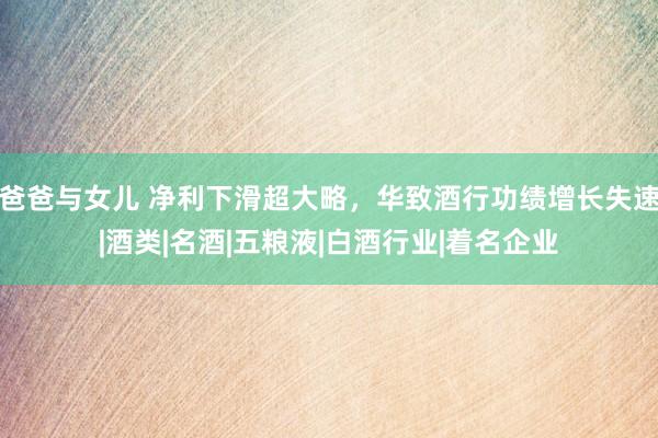 爸爸与女儿 净利下滑超大略，华致酒行功绩增长失速|酒类|名酒|五粮液|白酒行业|着名企业