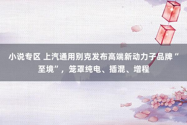 小说专区 上汽通用别克发布高端新动力子品牌“至境”，笼罩纯电、插混、增程