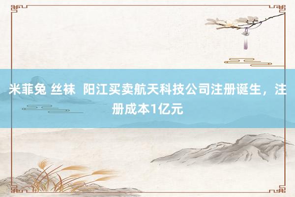米菲兔 丝袜  阳江买卖航天科技公司注册诞生，注册成本1亿元